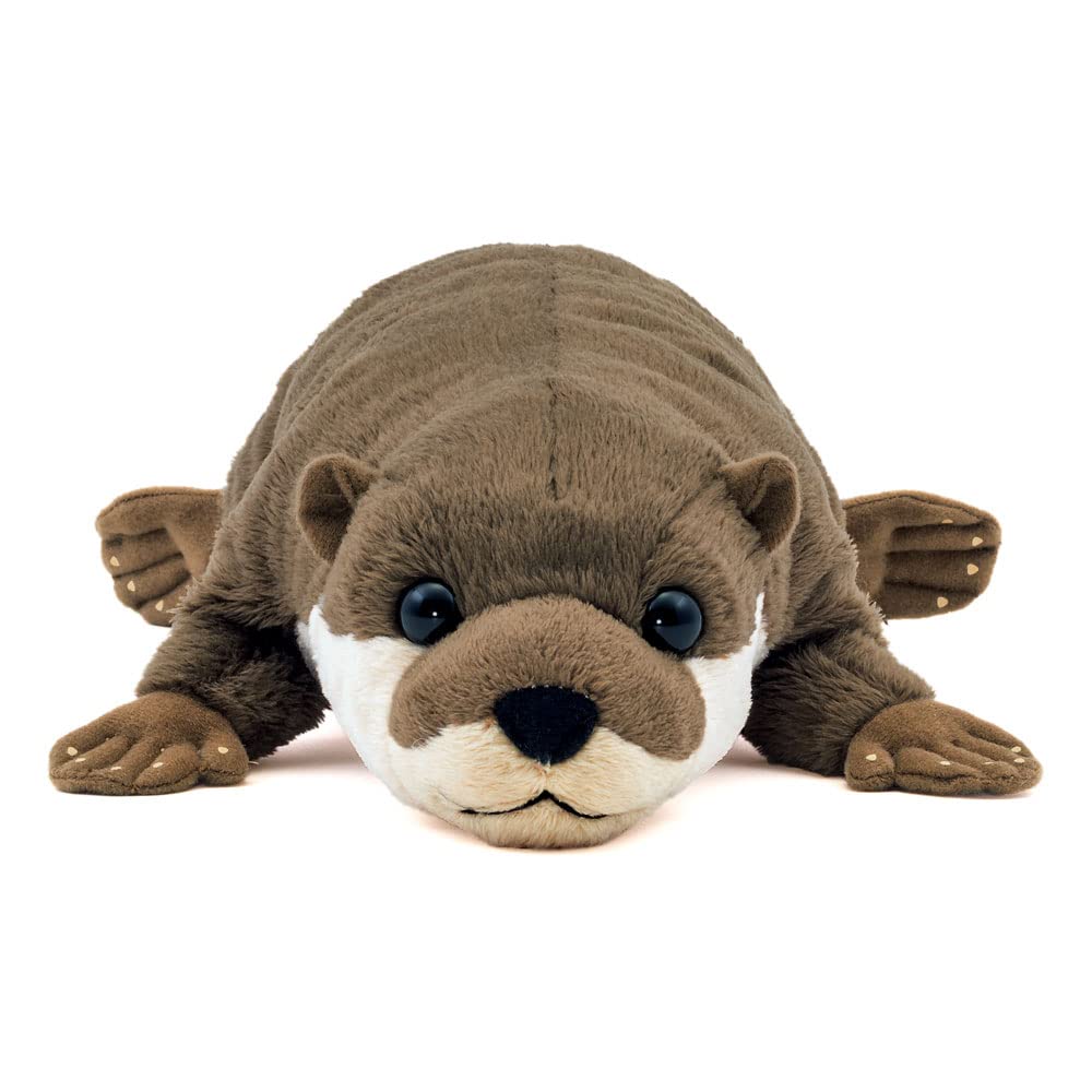 Calorata Asian Small-Clawed Otter Plush Toy (LargeNestling SeriesSoft Touch) Realistic Animal Toy Doll Gift Present Birthday (Twice Tested) 