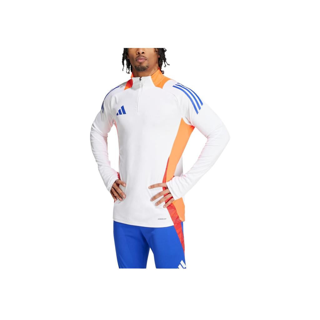 adidas American Retro Football Training Half-Zip Long Sleeve Sweatshirt Men Sweatshirt White JF4197