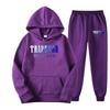 Trapstar London Уличная одежда Худи Спортивные штаны Комплект С принтом Тренировочный костюм Мужчины Женщины Свободный крой