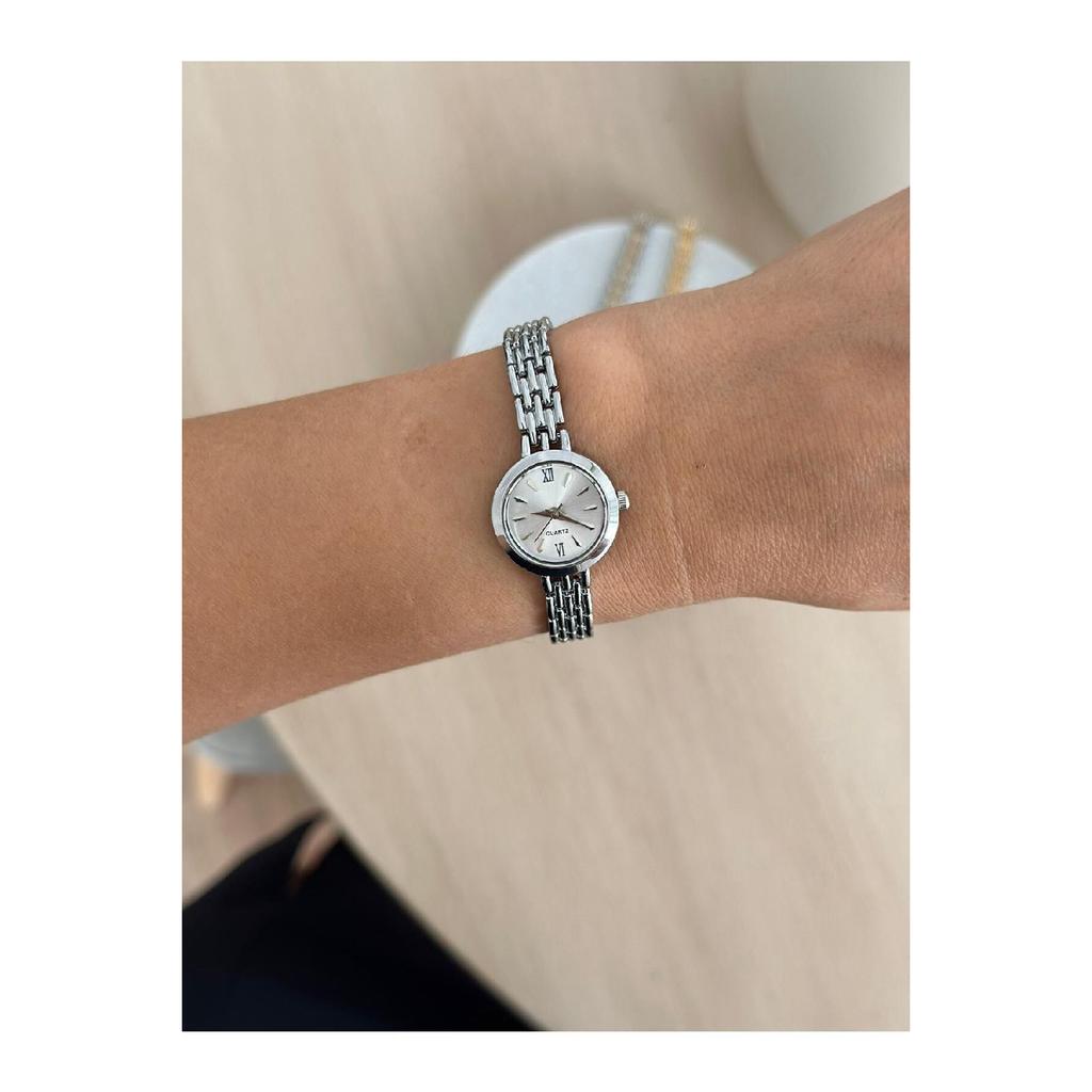 Violette Armbanduhr (Gold)