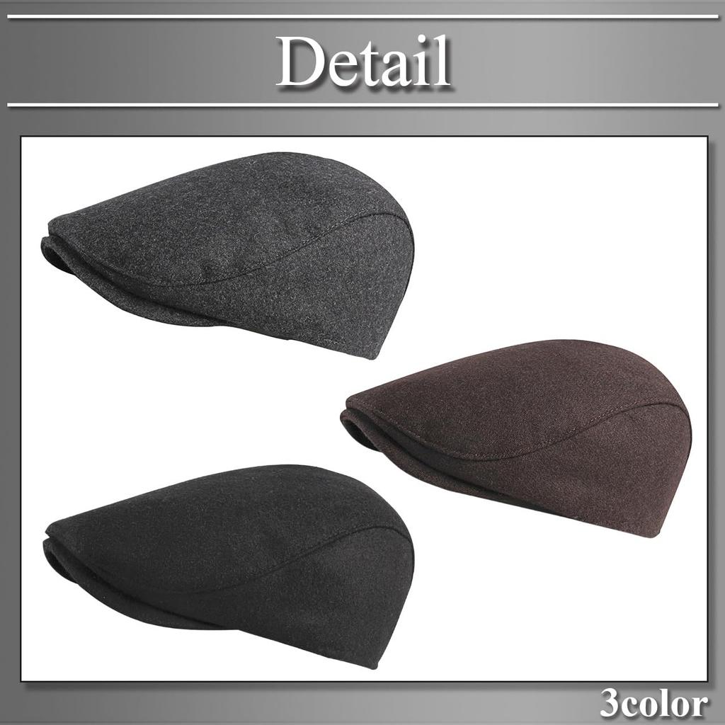 Buzz Selection Casual Hunting Wool Fashion CAP762 Men's Cap, Material, Accessory, Stylish, (Brown)