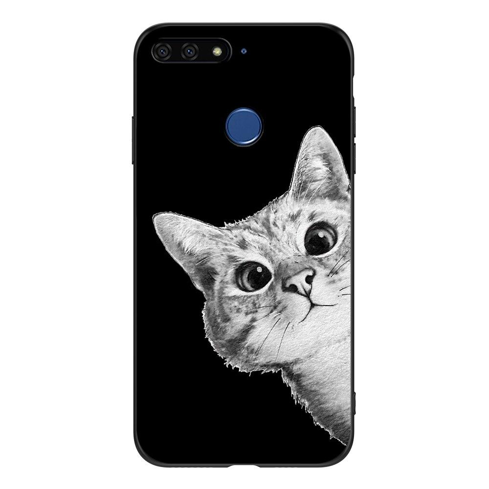 For Honor 7C 5.7 Inch Case Soft Back Cover Phone Case For Huawei Honor 7c Aum-L41 Silicon Black Tpu Case Lion Wolf Tiger Dragon