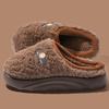 2025 Thick Sole Fluffy Slippers Women Comfy Warm Soft Sole Indoor Cotton Slippers Woman Winter Anti Slip Platform Slides Woman
