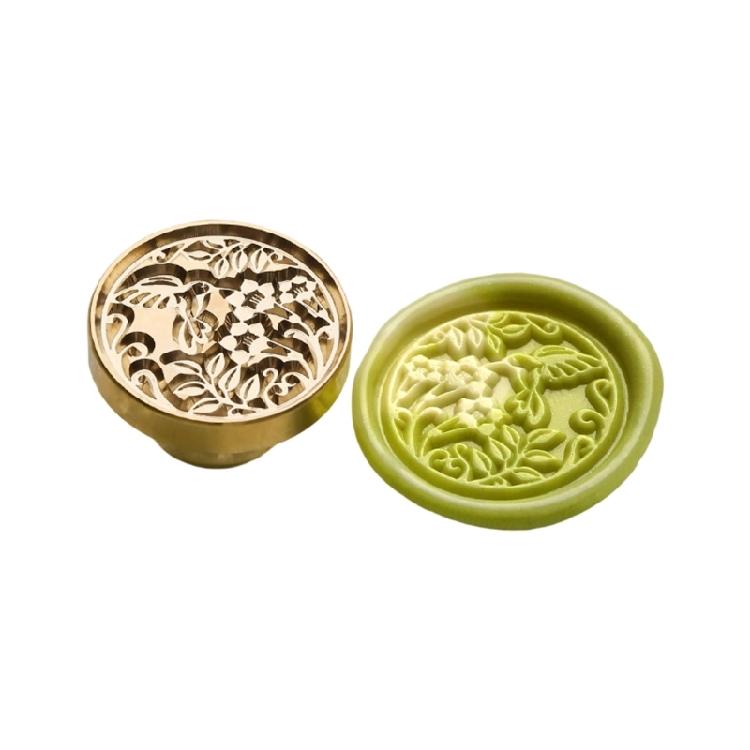 Flower Embossed Wax Seal Stamp Metal Sealing Stamp Head for Seal Envelope Valentines Card Wedding Invitation Wine Bottle