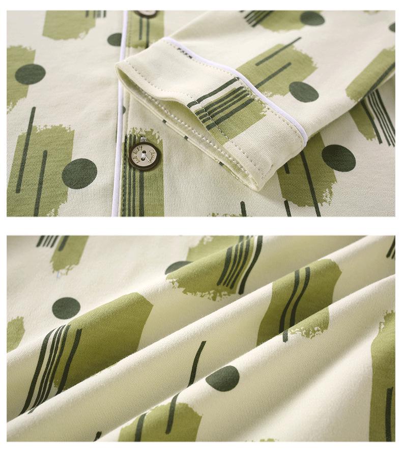 New Pure Cotton Children's Cardigan Pajama Set - Short Sleeve, Loose Fit for Boys & Girls