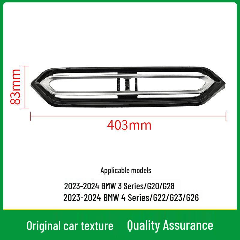 Compatible with BMW 2, 3, and 4 Series A/C Vent Panels; Fits G20, G26, G28, and G42 Grille Frames.