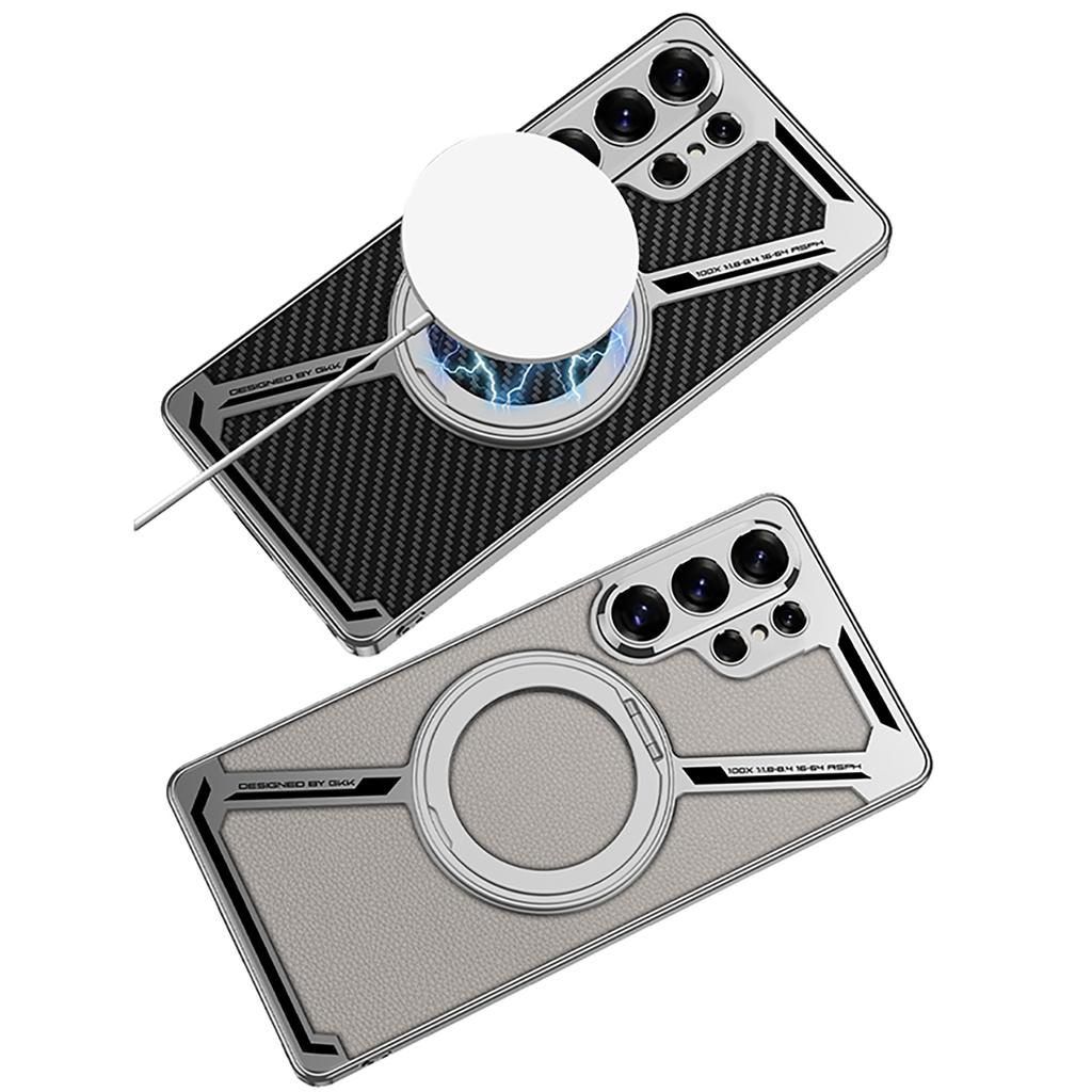 GKK Voor Samsung Galaxy S26 Ultra Magnetische Hoes PU + TPU Standaard Telefoonhoes Z-Vorm Ontwerp