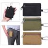 Casual Mini Coin Purse Waterproof with Nylon Lanyard Wallet Oxford Cloth Zipper Card Holder