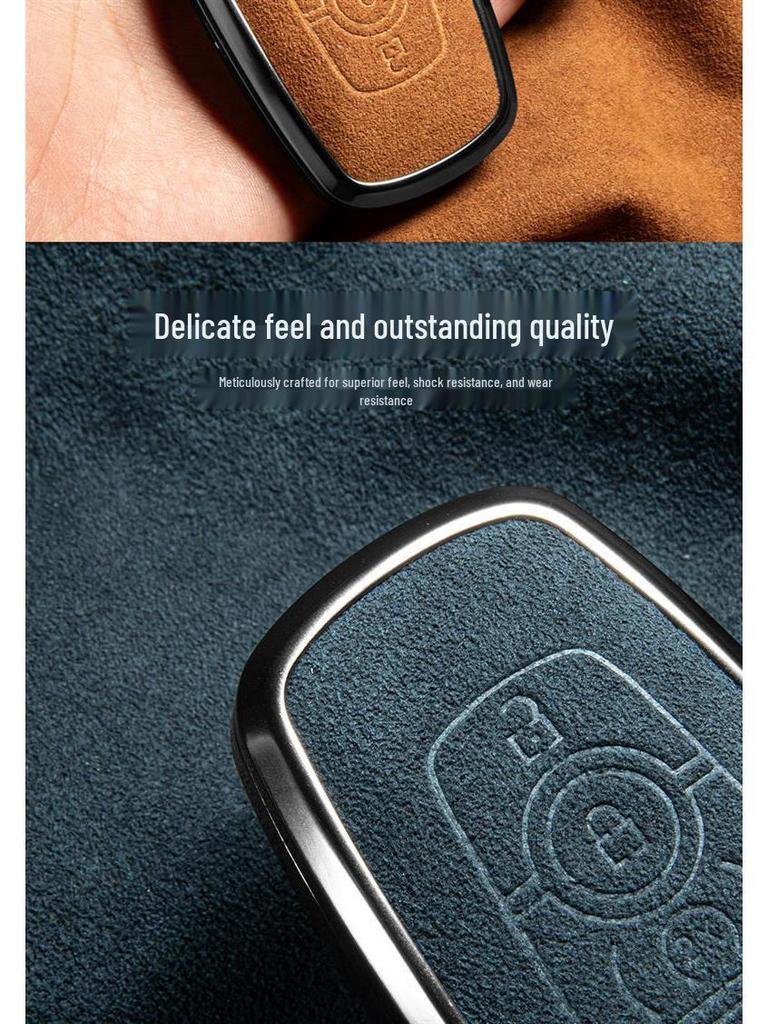 Luxury Suede Key Covers for Ford Explorer ST, Escape, Edge, 4WD, Mondeo, and EVOS