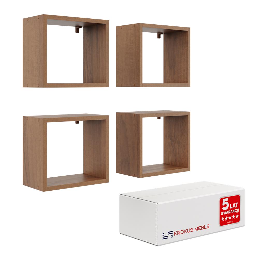 Cube Wall Hanging Shelves, 4 Pieces - No. 30 White
