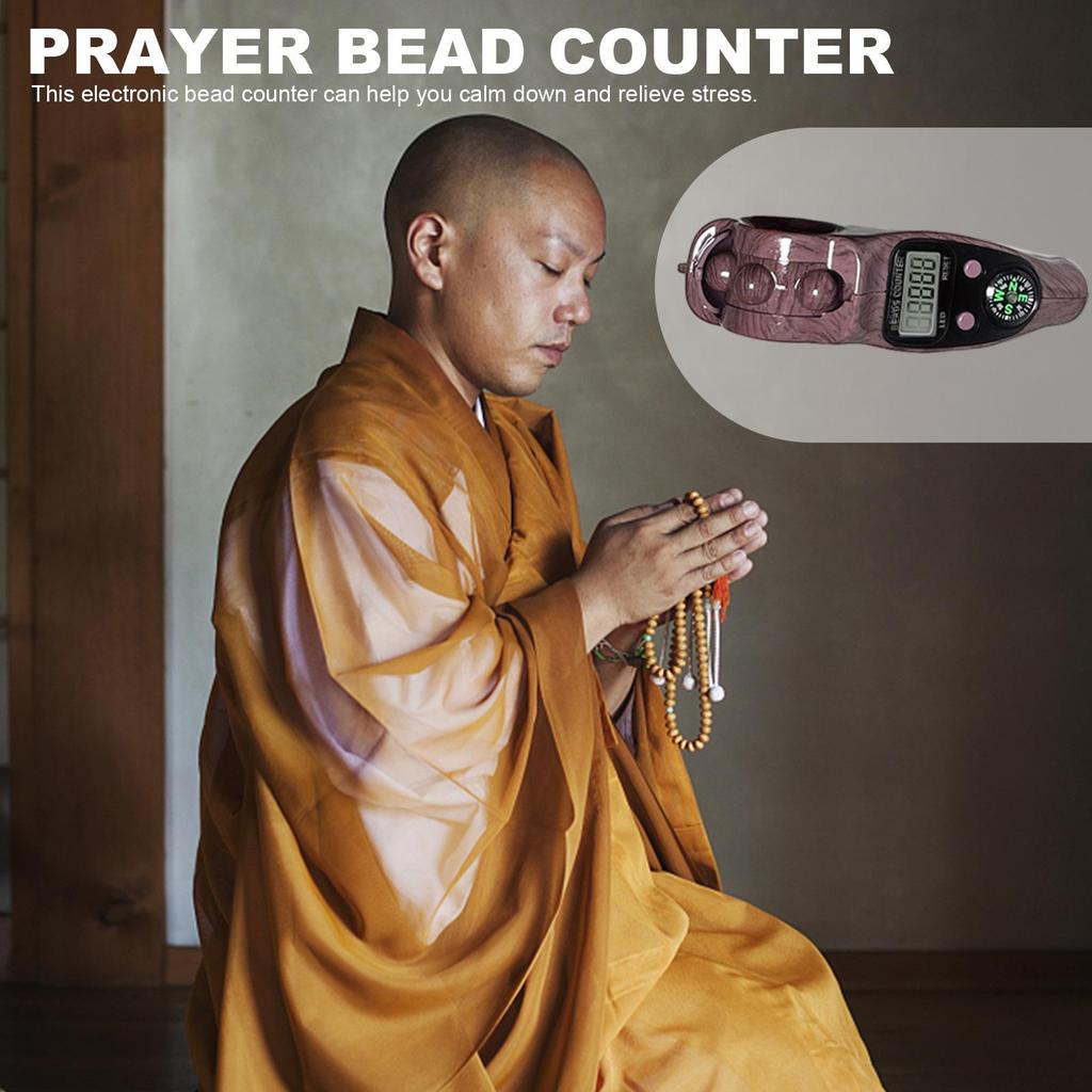 Hand Counter Portable Digital Beads Counter Digital Electronic Rosary Beads Tally Toy Tassel for Meditation Muslim Prayer