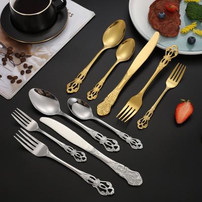 5PCS Tableware Set Stainless Steel Flatware Durable Corrosion Resistant Utensils Elegant Design Cutlery for Dinner