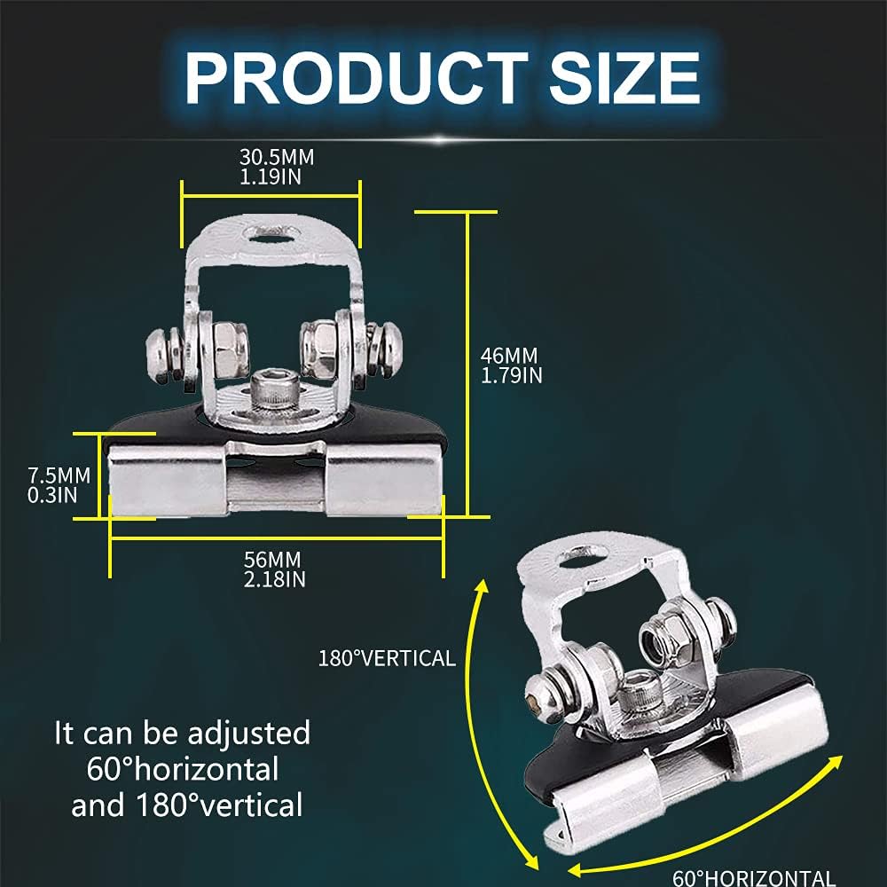 1/2Pcs Clamp Stainless Steel Pillar Hood Off Road Led Work Light Bar Holder Accessories Universal Car Mount Work Light Bracke