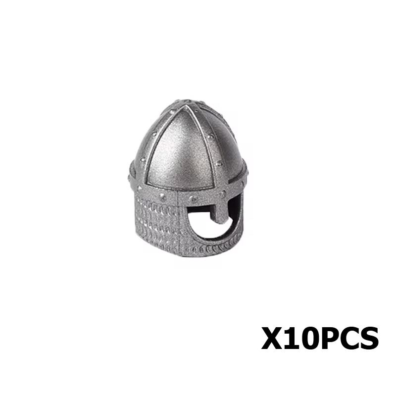 MOC Bausteine Mittelalter Ritter Soldat Actionfiguren Waffen Zubehör Schwert Speer Umhang Weste Helm Rüstung Geschenk Spielzeug Stein