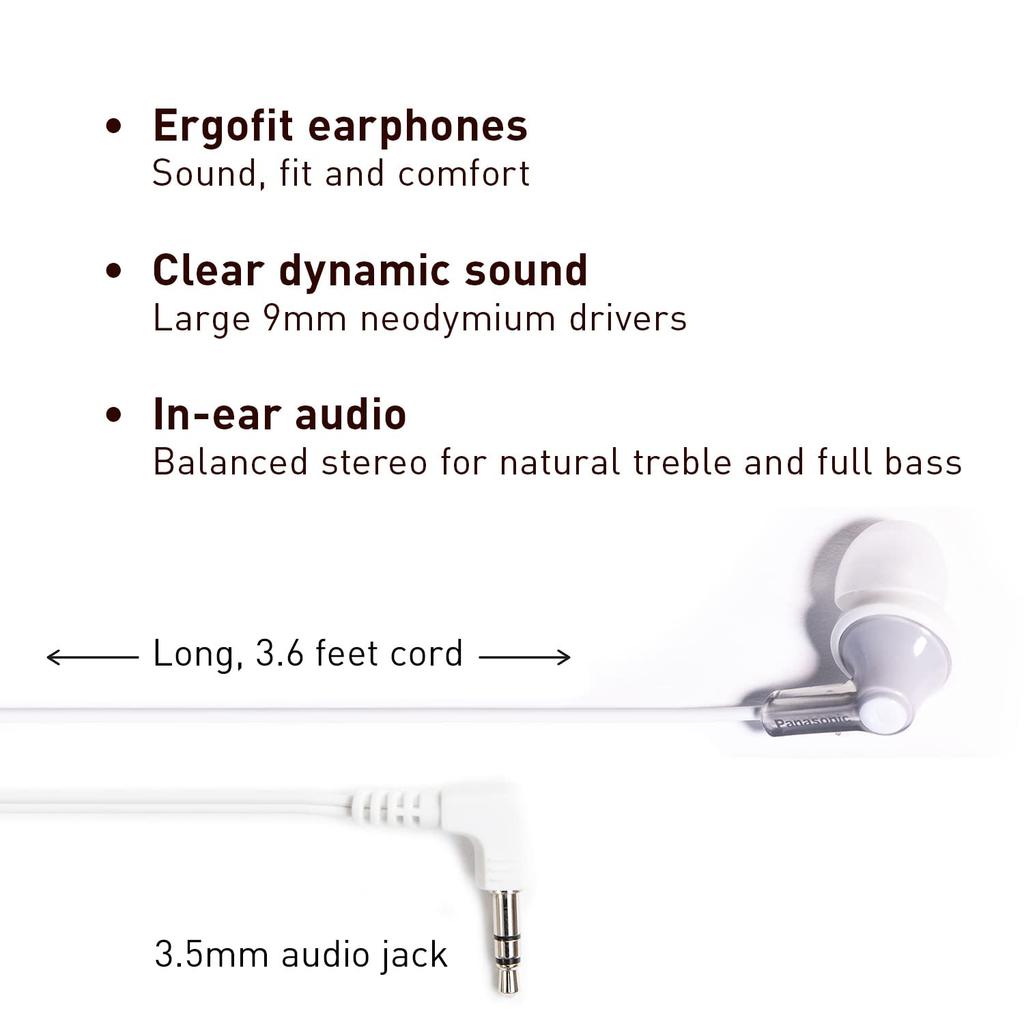 Panasonic Silver Earphones RP-HJE120
