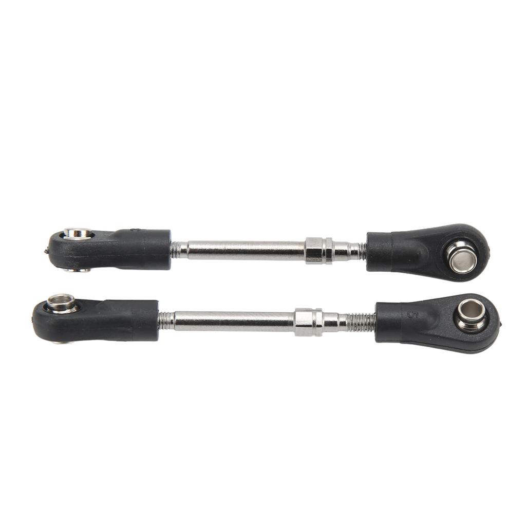 2pcs RC Servo Pull Rod RC Servo Connecting Rod for ZD Racing 10421 110 RC Car Black Silver