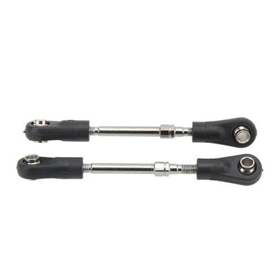 2pcs RC Servo Pull Rod RC Servo Connecting Rod for ZD Racing 10421 110 RC Car Black Silver