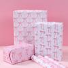 3Pcs Thick Material Bow Themed Wrapping Paper Double-Sided Printing Wrapping Paper  Gift Paper Decor