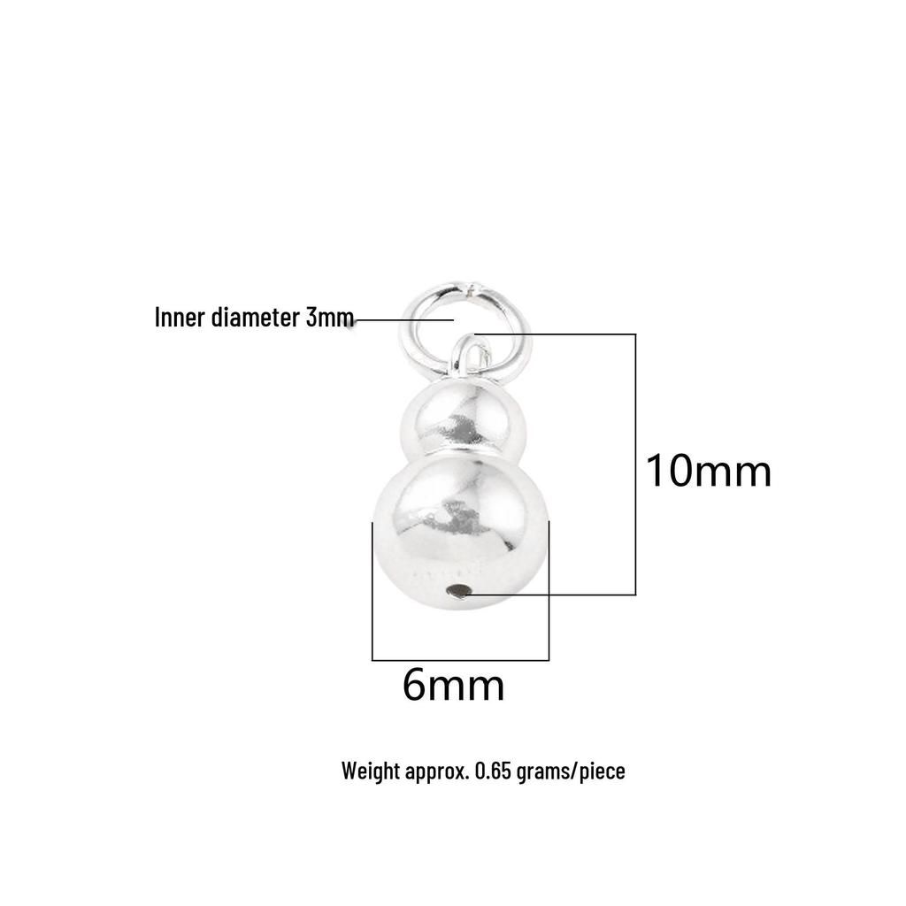 Sterling Silver Gourd Pendant Charm for DIY Jewelry or Crystal Bracelet/Necklace Accessories