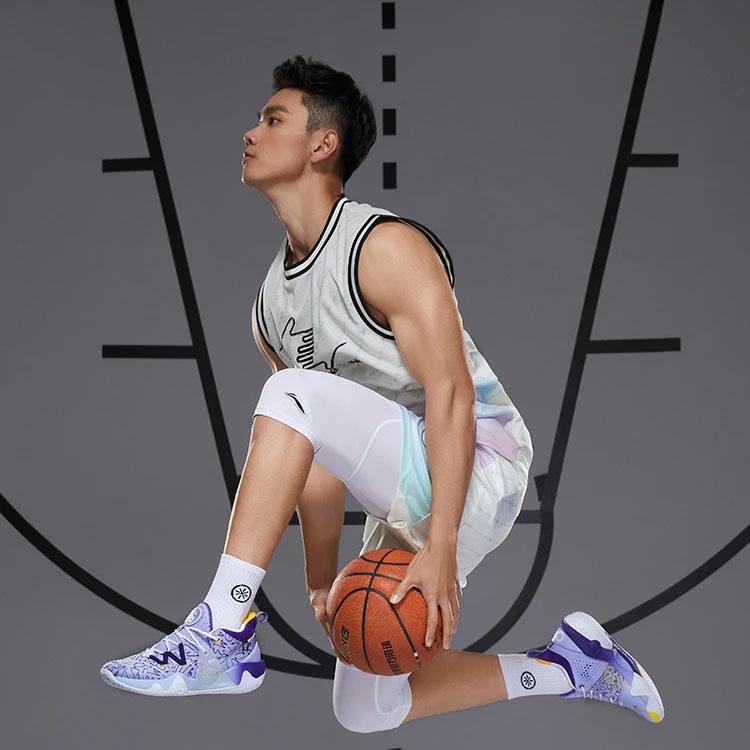 Li-Ning Reflective Sports Competition Basketball Vest Men Tops Off-White AAYS007-5