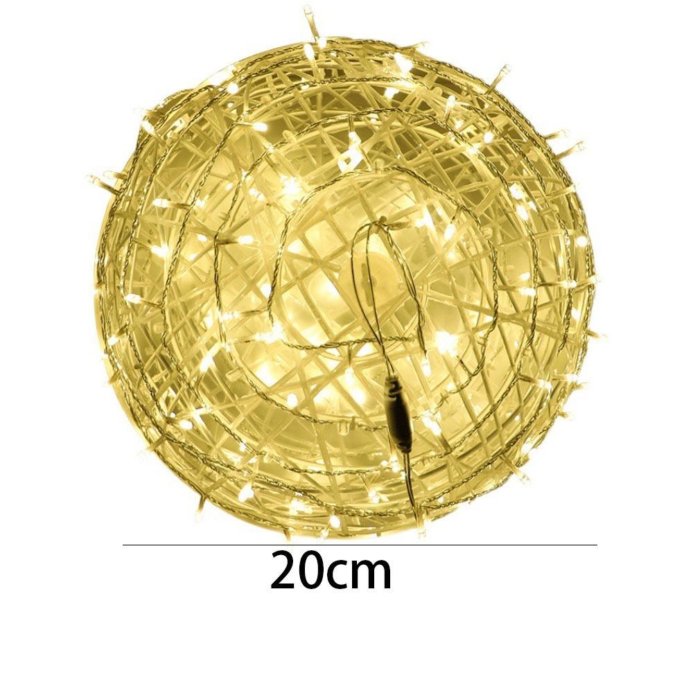 High Quality 20CM Hanging Light LED Light Multiple Colors Rattan Ball Fairy Light String Garden