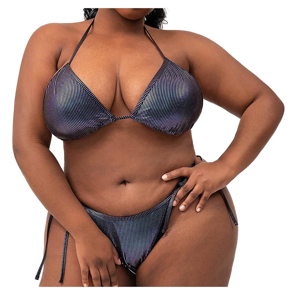 Summer Fashion  Sexy Split Swimsuit Sexy  Neck Large Swimsuit Female