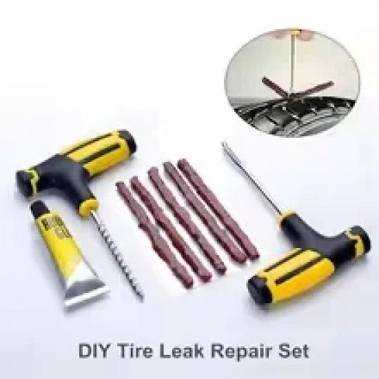 Automotive Emergency Rescue Kit Tyre Repair Kit Puncture Repair Kit, Anti-Puncture Kit Motorcycle, Puncture Repair Tool with Bag