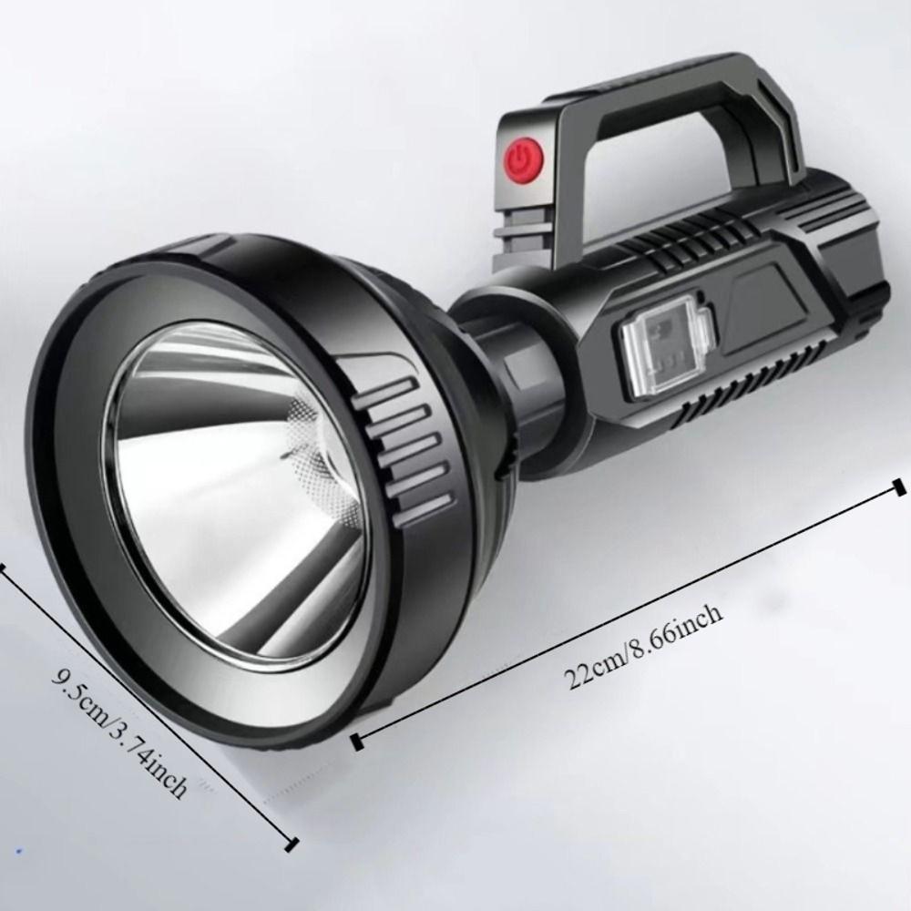 High Power LED Flashlight Bright USB Charging Emergency Flashlight Long Range Portable Camping Lamp for Hiking Fishing