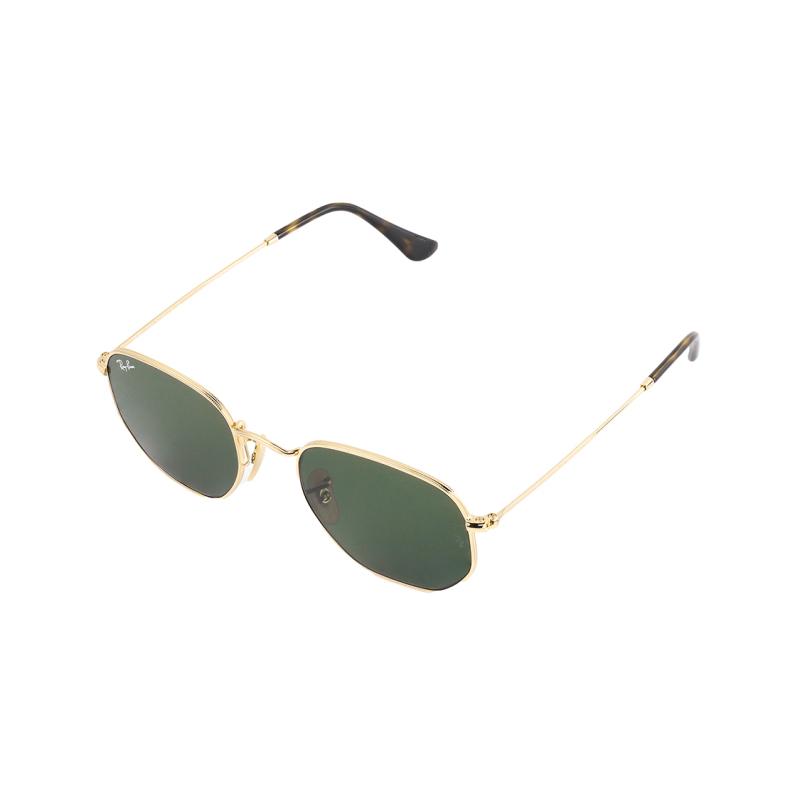 Ray-Ban Full Frame Round Polarized Sunglasses Unisex Gold Edge Dark Green Lenses 51mm