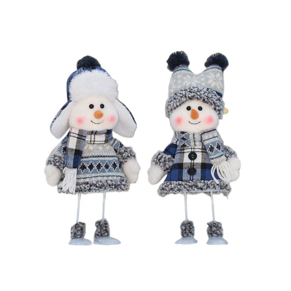 Fabric Christmas Fabric Snowman Doll Swinging Swinging Skiing Doll  Children's Gifts