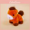 Cute Plaid Scarf Pony Plush Toy Doll Desktop Decoration Ornament For Children And Kids Gift
