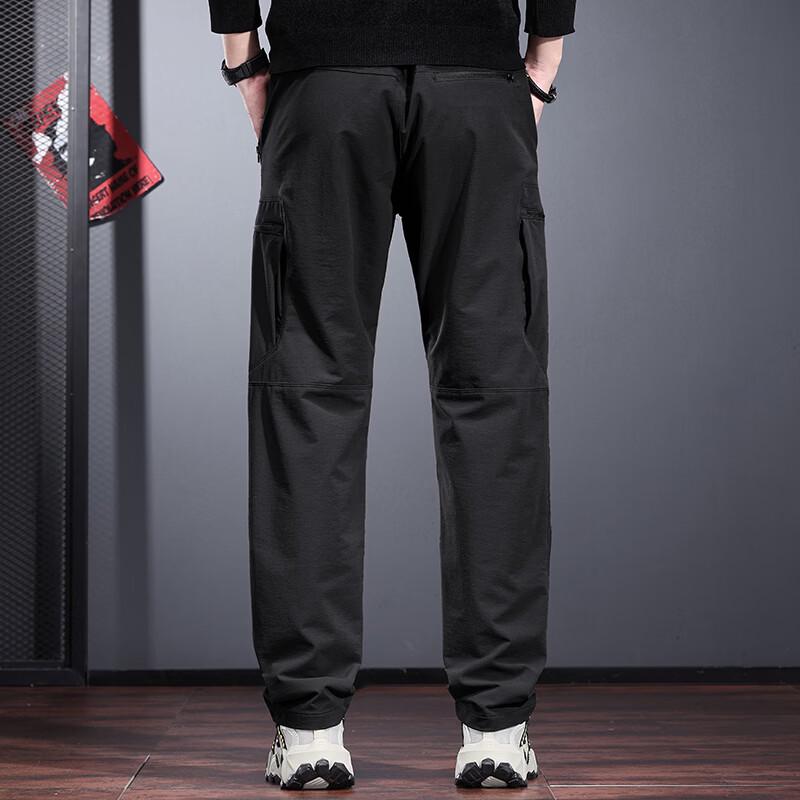 Jie Lei Nuo Men's Outdoor Tactical Softshell Straight-Leg Pants