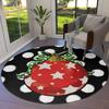 Christmas Round Area Rug Buffalo Plaid Christmas Trees Rug Soft Carpet Floor Mat Non Slip Rugs for Living Room Bedroom Room