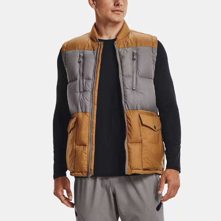 Under Armour Fargeblokk Casual Sportstrening Dunvest Menn Vester Brun 1369379-277