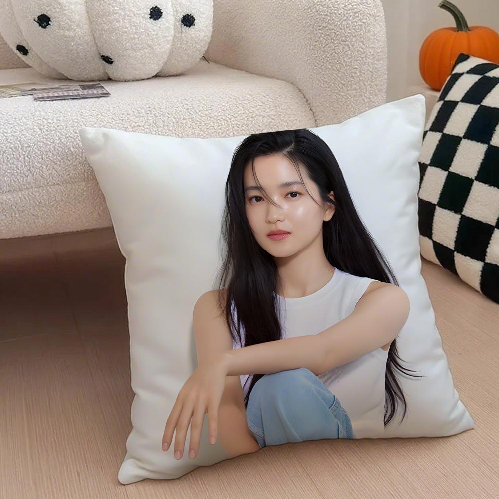 Talented Korean Beautiful Actress KKim Taeri Cushion Cover Throw Pillow Cover Hidden Button Durable Polyester Chair Cushion