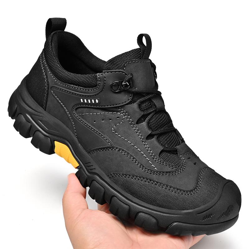 Luxury Brand Outdoor Trekking Leather Shoe Men Soft Waterproof Hiking Climbing Shoe Shoes Quality Leather Hunting Tactical Shoes