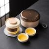 Light luxury one pot two cups travel kung fu tea set tea separation small tea table tea maker business souvenir