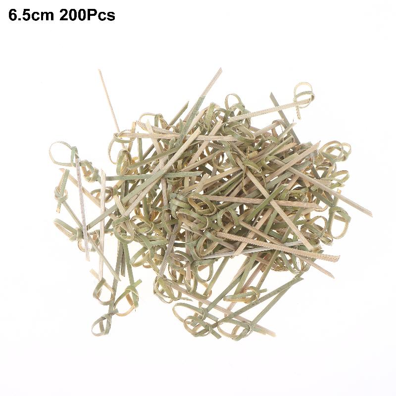 Barbeque Essentials, 100/200-Pack Bamboo Knot Skewers with Cocktail Pick Function