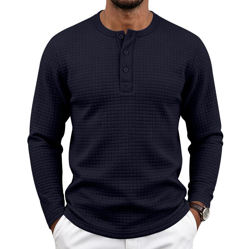 Men S Vintage Loose Fit Long Sleeve Henley T Shirt