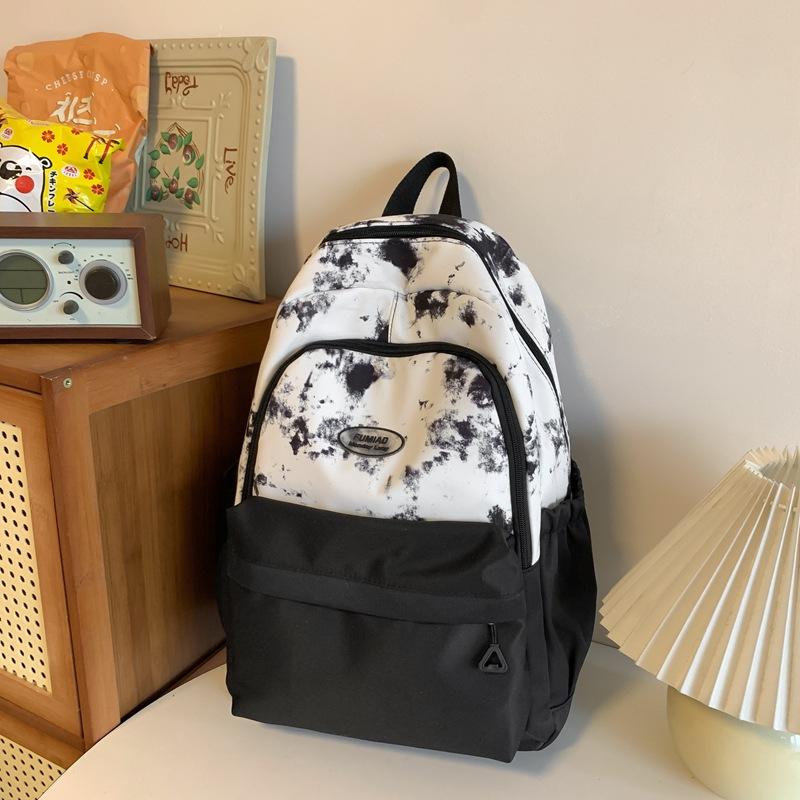 School Bag Girl Junior High School Student Large Capacity High School Backpack Graffiti Cute High School College Student Casual Backpack