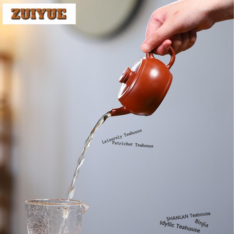 150ml Klassiska Yixing Lila Lera Tekannor Handgjorda Eleganta Trumkruka Rå Malm Dahongpao Lera Vattenkokare Zisha Teset Dricksvara Samling