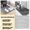 Silicone Coffee Mat, Coffee Maker Mat, 24"x16" Silicone Coffee Mat Spill-Proof, Heat-Resistant, Non-Slip, Detachable Dish Drying