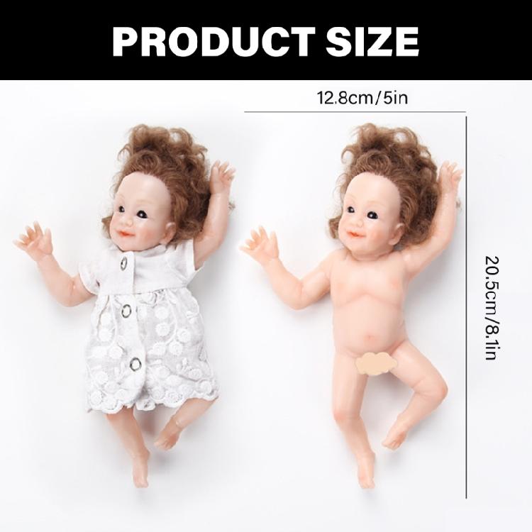7’’ Handheld Reborns Doll Life Like Baby Girl Doll Parenting Game Doll Nursery Room Decors Reborns Doll
