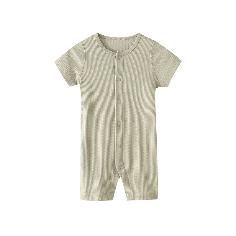 Baby Jumpsuit, Thin and Breathable, Summer Clothing for Small-Month-Old Babies, Modal Seamless Short-Sleeved Summer Jumpsuit