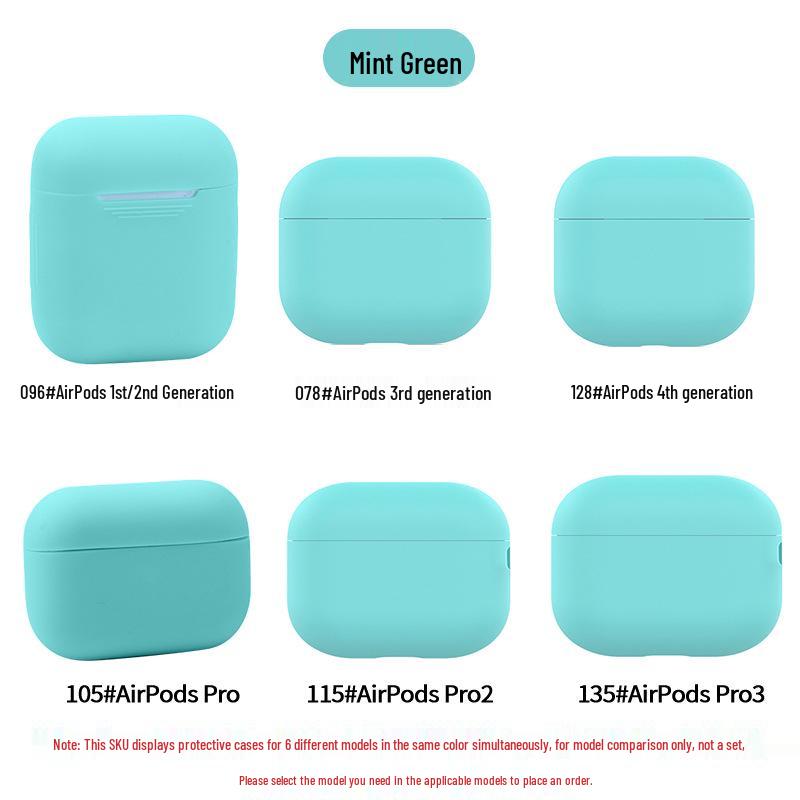 Schutzhülle für AirPods 4. Generation - Bluetooth-Kopfhörerhülle AirPods 2 minze, grüne