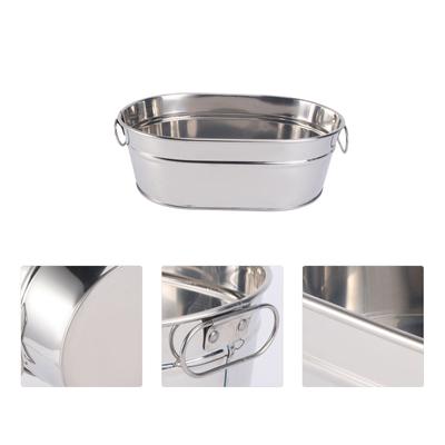 Stainless Steel Tableware Plate French Fries Bucket Snacks Chicken Plate Bread Basket