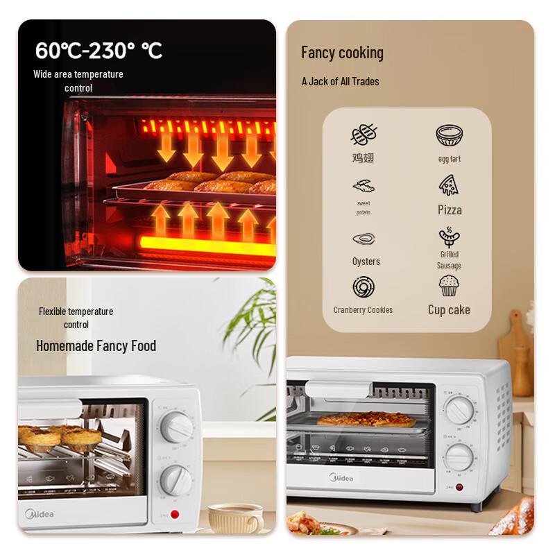 Midea 10L Compact Mini Electric Oven CN plug (adapter included)