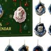 Christmas Countdown Calendar Box 24-Day Advent Calendar Acrylic Forest Animal Hanging Decorations Festive Atmosphere Enhancer