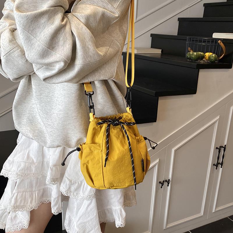 Canvas Bag Female Tide Brand Mobile Phone Bag Leisure Sports Travel Cycling Crossbody Small Bucket Bag