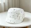 New removable bow polka dot flat top equestrian hat girl heart cap summer thin newsboy hat